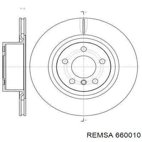 Передний тормозной диск Remsa 660010