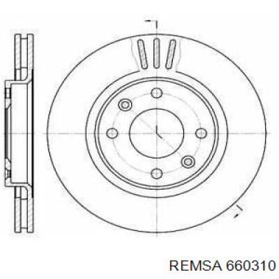 Передний тормозной диск Remsa 660310