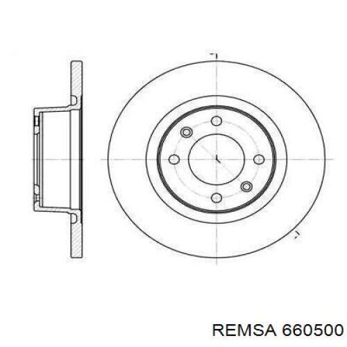660500 Remsa диск тормозной задний