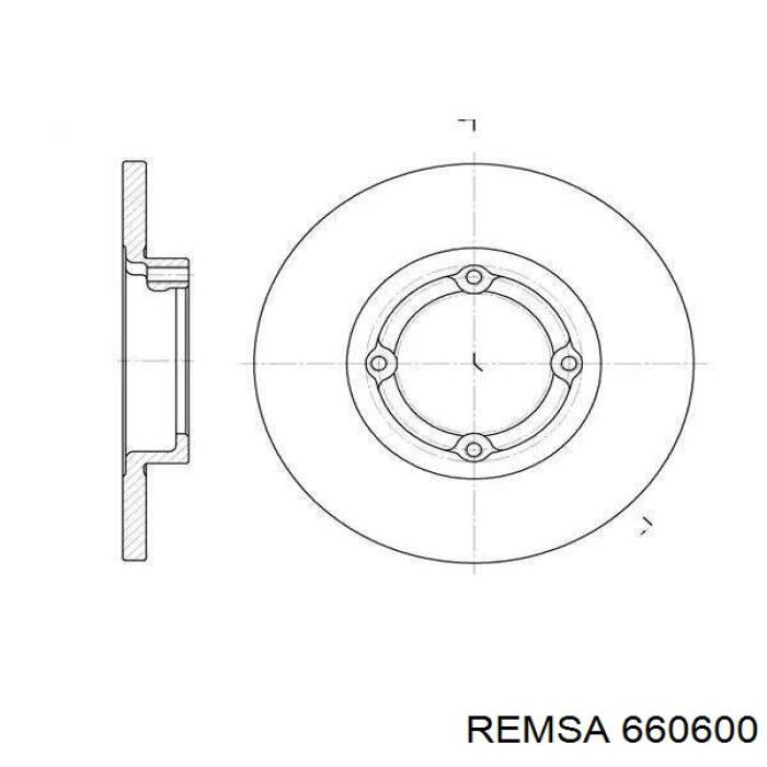 6606.00 Remsa диск тормозной передний