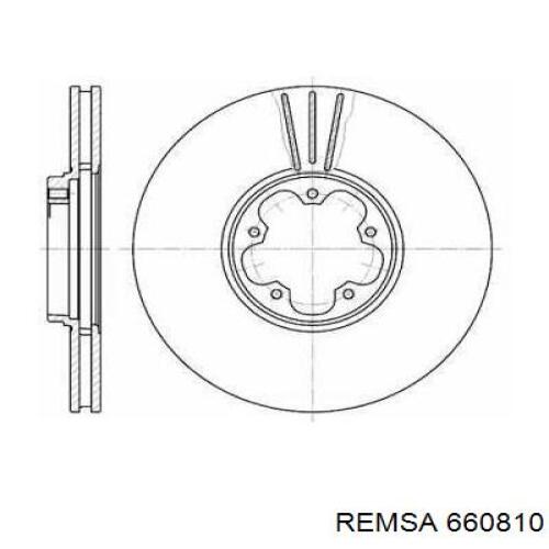 Передние тормозные диски 660810 Remsa