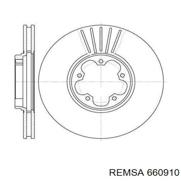 660910 Remsa Диск тормозной передний