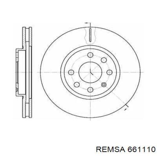 661110 Remsa диск тормозной передний