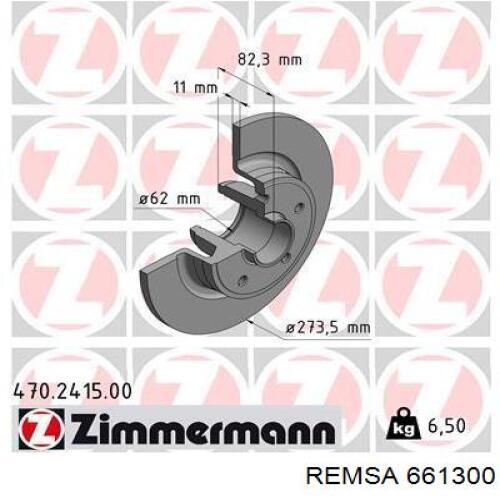 Купить 661300 Remsa Диск тормозной задний