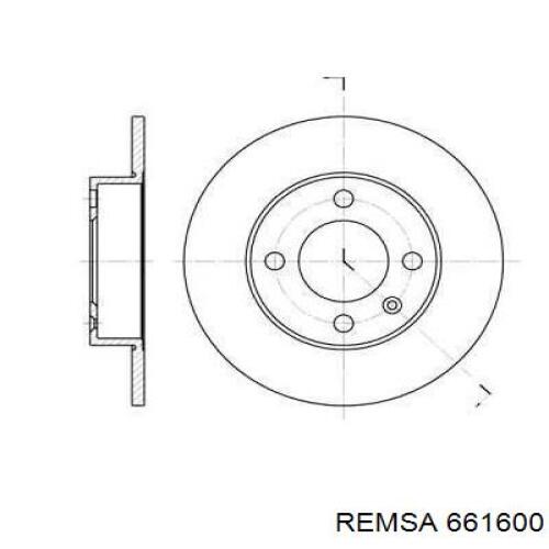 Тормозные диски 661600 Remsa