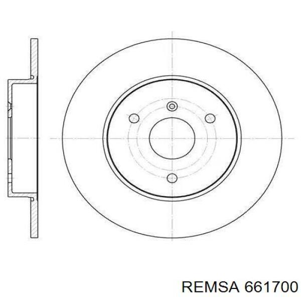 Передние тормозные диски 661700 Remsa