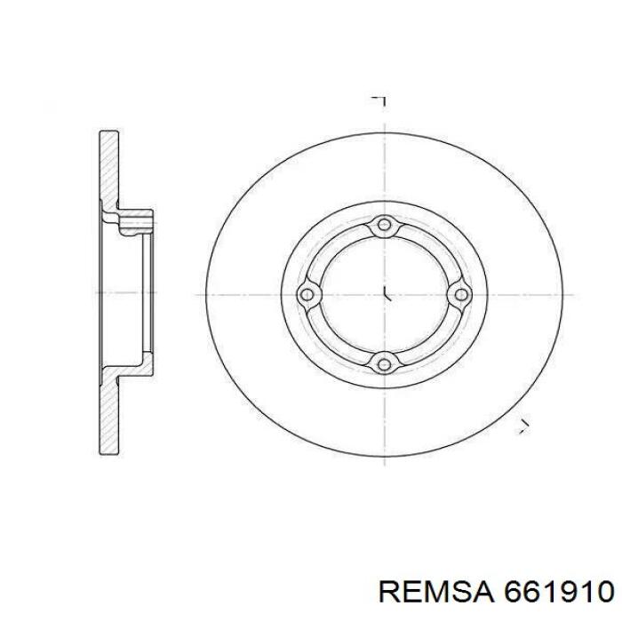 Передний тормозной диск Remsa 661910