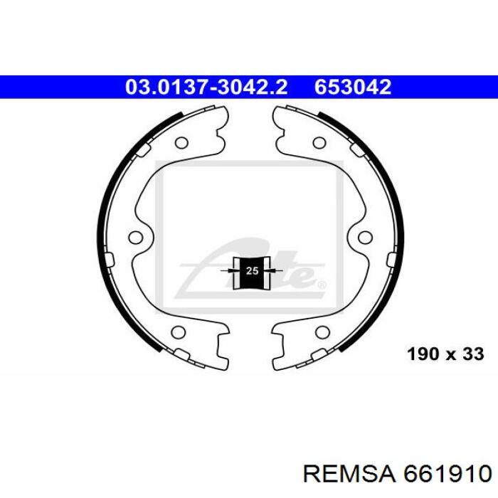661910 Remsa Диск тормозной передний