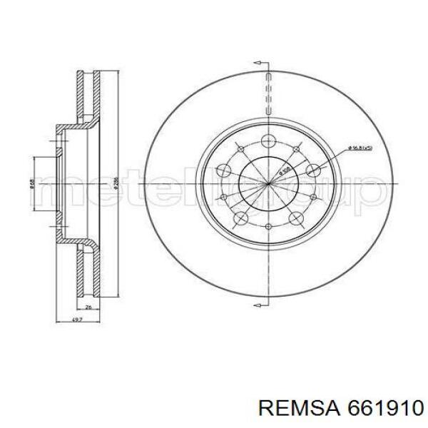 Купить 661910 Remsa Ротор тормозной