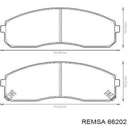 Купить 66202 Remsa Колодки тормозные