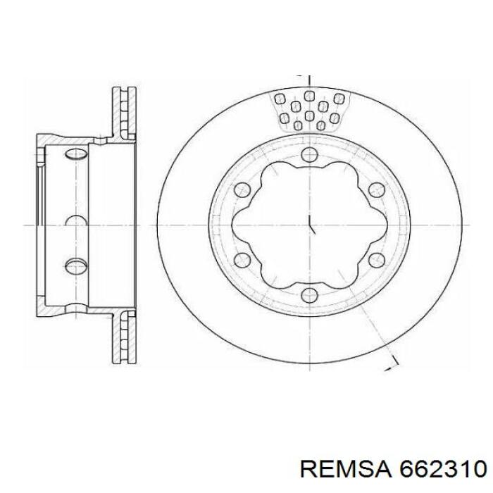 6623.10 Remsa диск тормозной задний