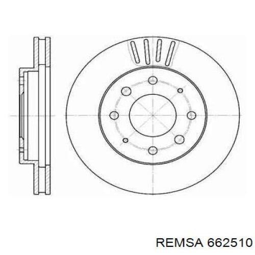 Передние тормозные диски 662510 Remsa