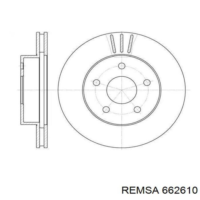 Передние тормозные диски 662610 Remsa