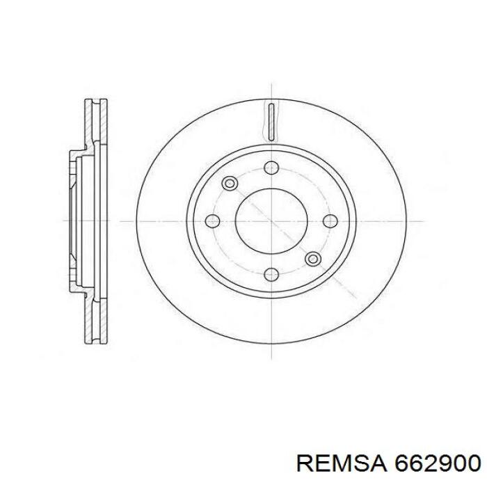 Купить 662900 Remsa Диск тормозной задний