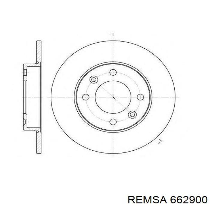 Тормозные диски 662900 Remsa