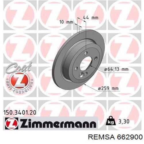 Задний тормозной диск Remsa 662900 цена, от 27.98 USD