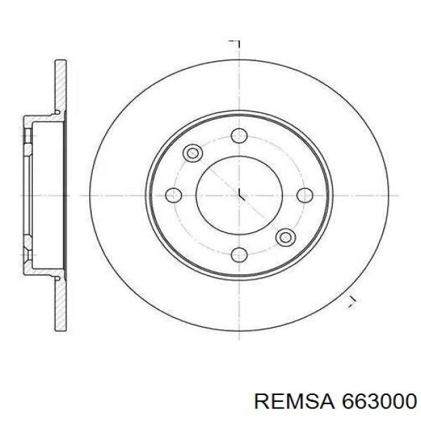 6630.00 Remsa диск тормозной задний