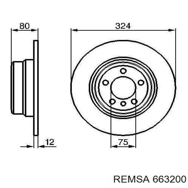 Тормозные диски 663200 Remsa