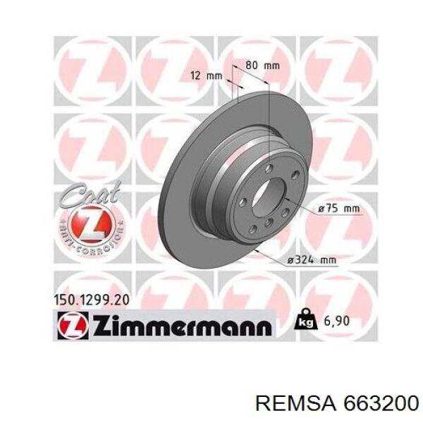 Задний дисковый тормоз Remsa 663200