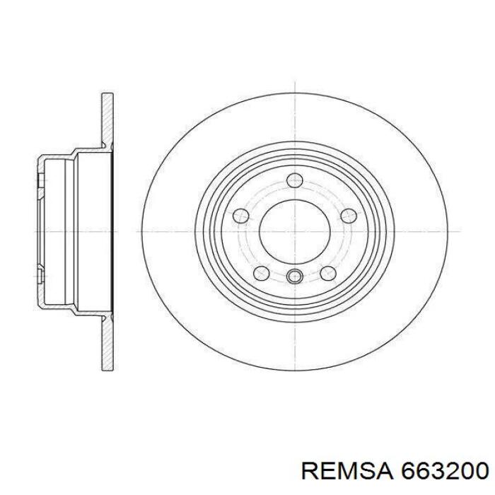 663200 Remsa диск тормозной задний