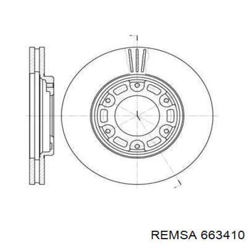 Передние тормозные диски 663410 Remsa