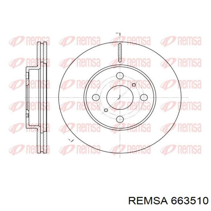 6635.10 Remsa диск тормозной передний