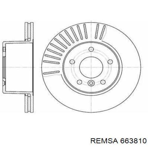 Передние тормозные диски 663810 Remsa