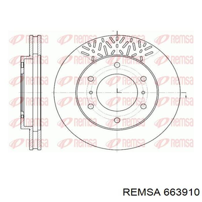 Тормоз дисковый передний Remsa 663910 цена, от 39.89 USD