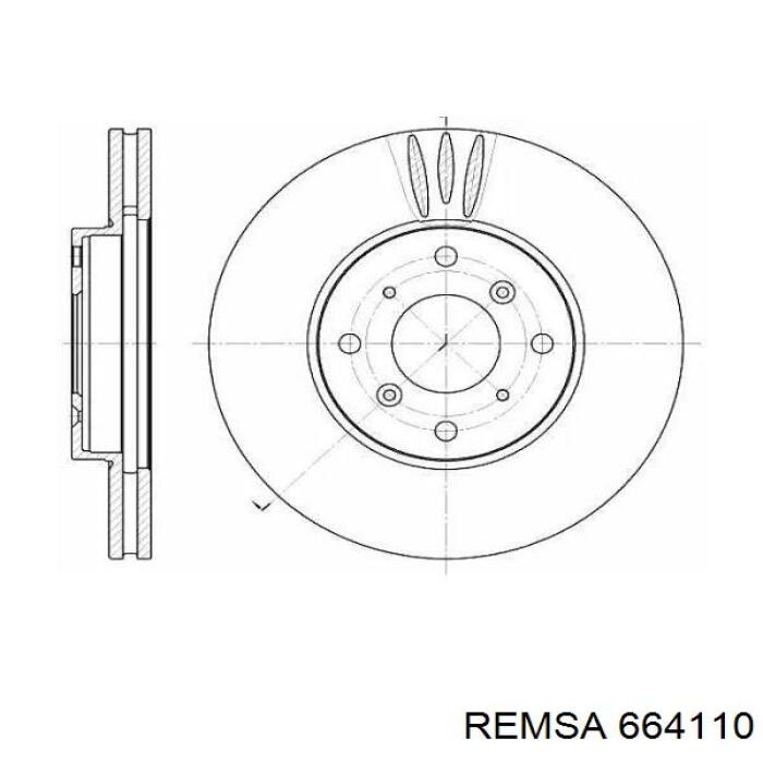 664110 Remsa диск тормозной передний