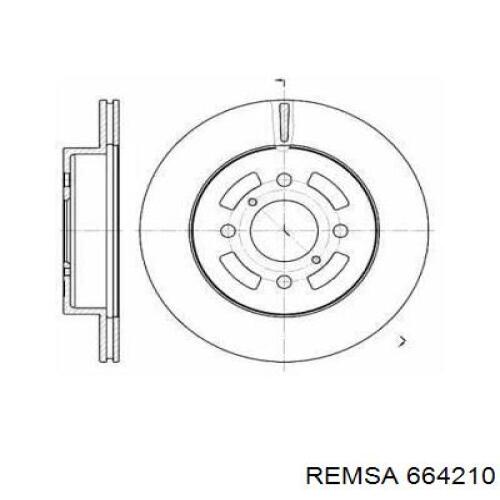 Передние тормозные диски 664210 Remsa