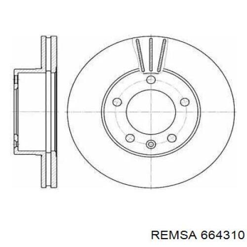 Передние тормозные диски 664310 Remsa