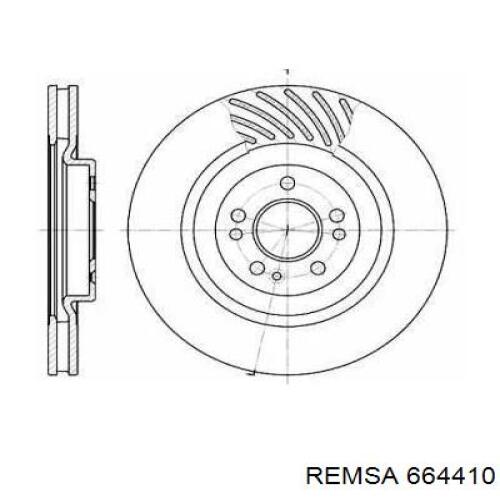 Передние тормозные диски 664410 Remsa