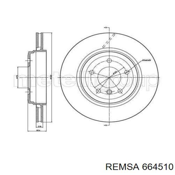 Задний дисковый тормоз Remsa 664510