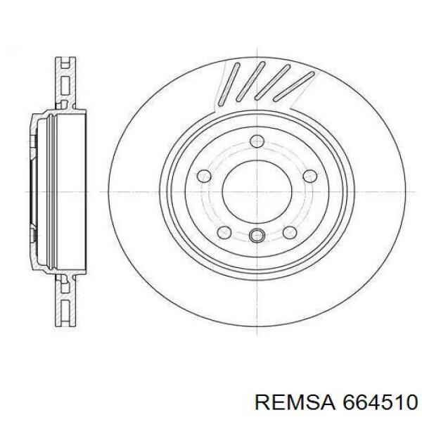 664510 Remsa диск тормозной задний