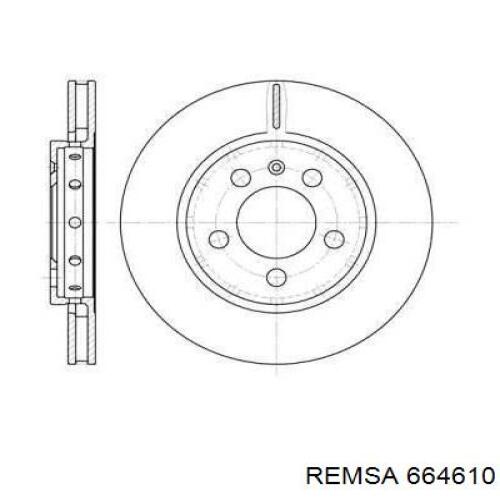 664610 Remsa диск тормозной задний