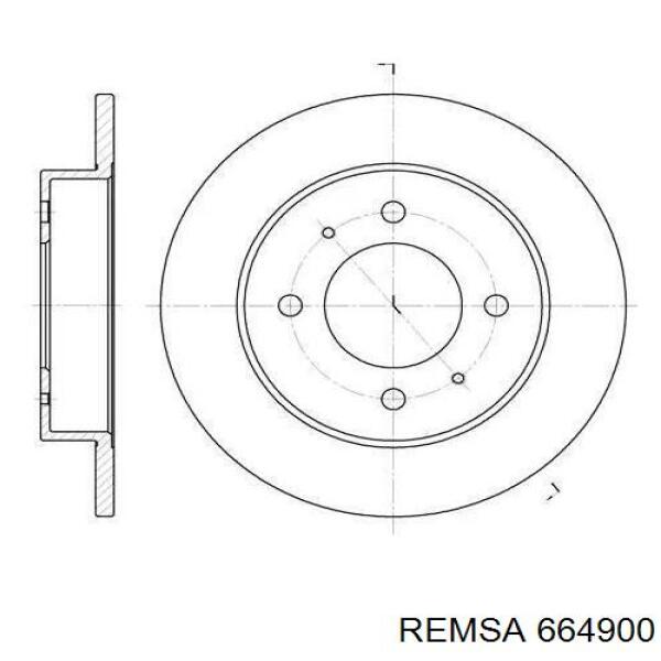 Задний дисковый тормоз Remsa 664900