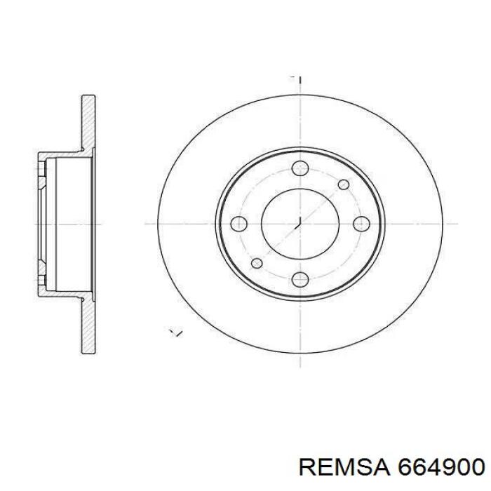 Купить 664900 Remsa Диск тормозной задний