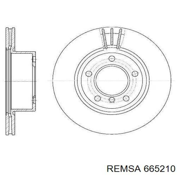665210 Remsa диск тормозной передний