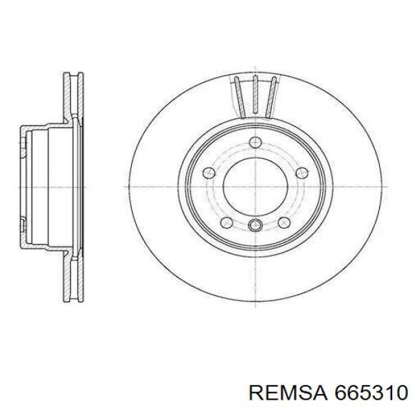 Передние тормозные диски 665310 Remsa