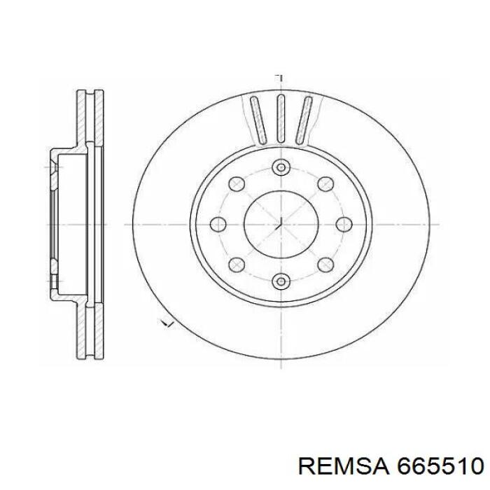 665510 Remsa диск тормозной передний