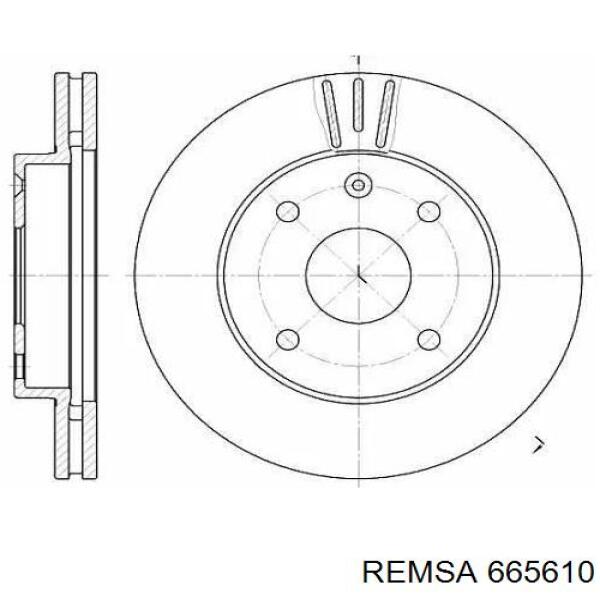 665610 Remsa диск тормозной передний
