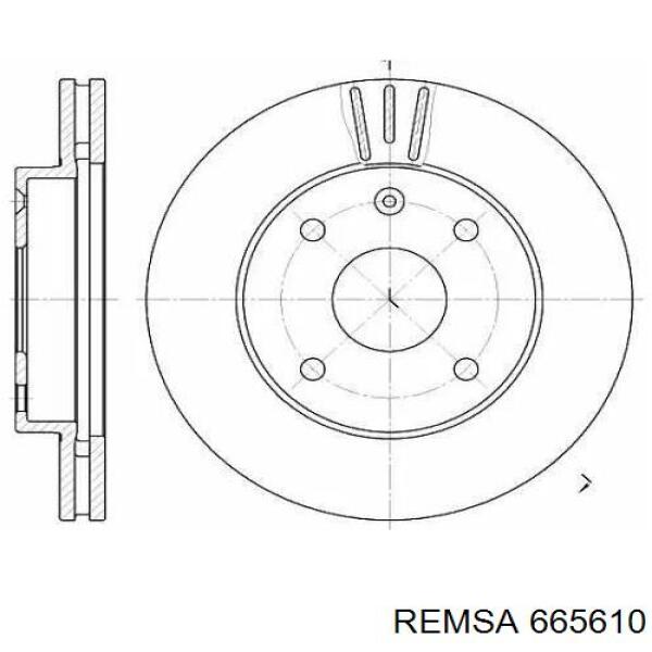 Передние тормозные диски 665610 Remsa