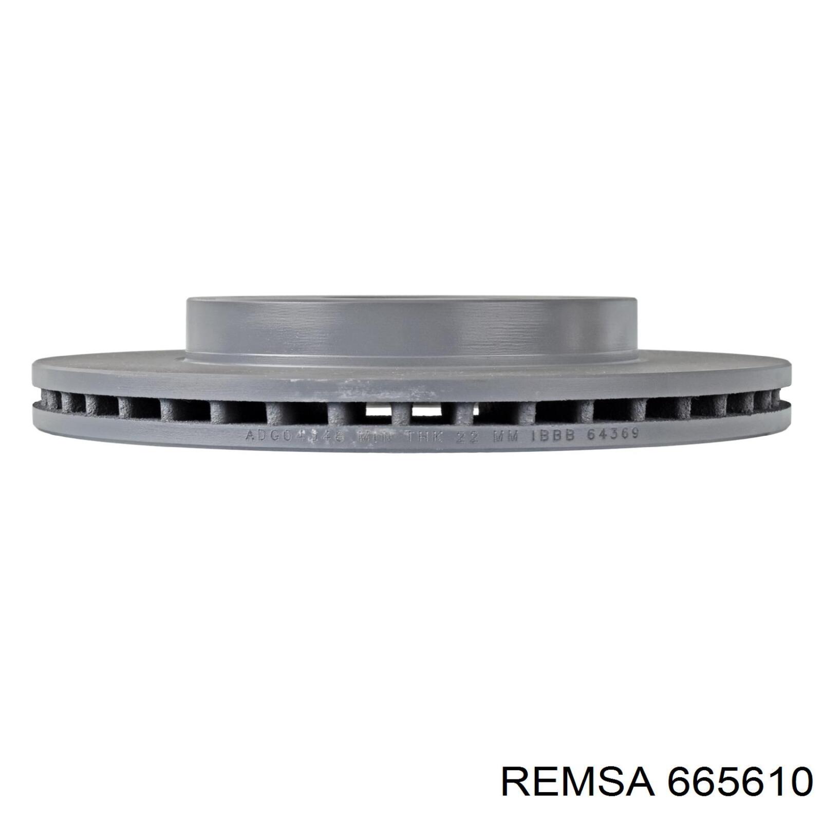 Передний тормозной диск Remsa 665610