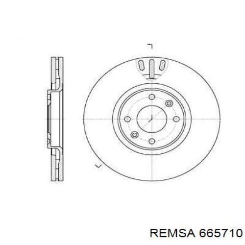 6657.10 Remsa диск тормозной передний