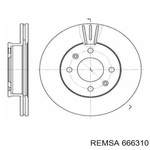 Передний тормозной диск Remsa 666310