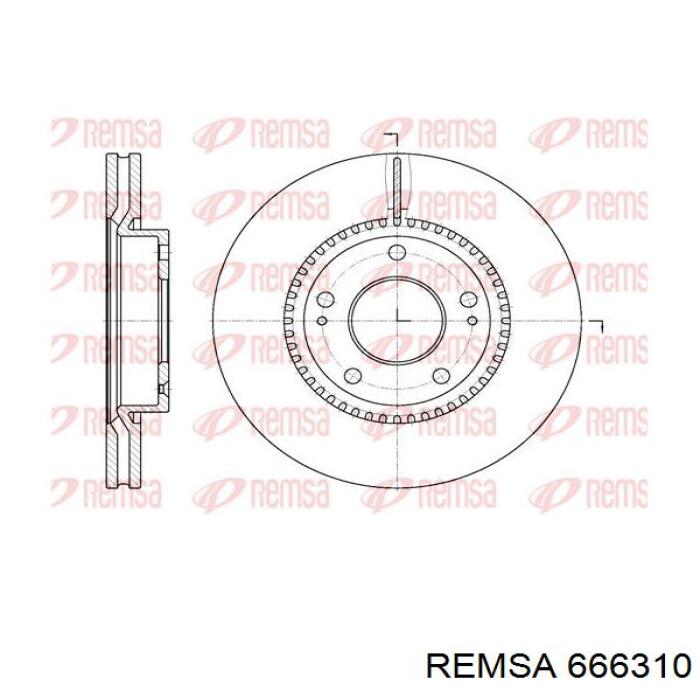 Freno de disco delantero 666310 Remsa