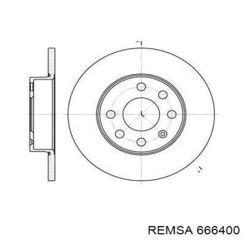 Передние тормозные диски 666400 Remsa