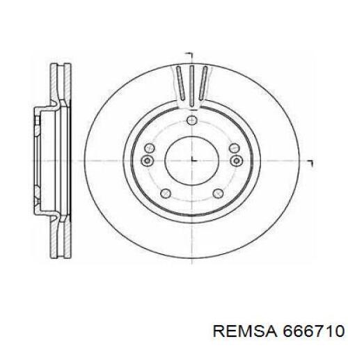Передние тормозные диски 666710 Remsa