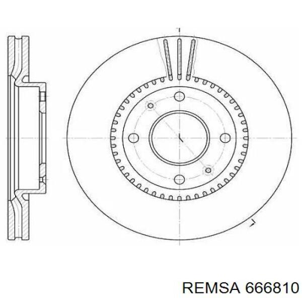 666810 Remsa диск тормозной передний