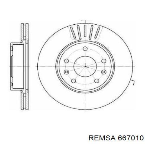 667010 Remsa диск тормозной передний